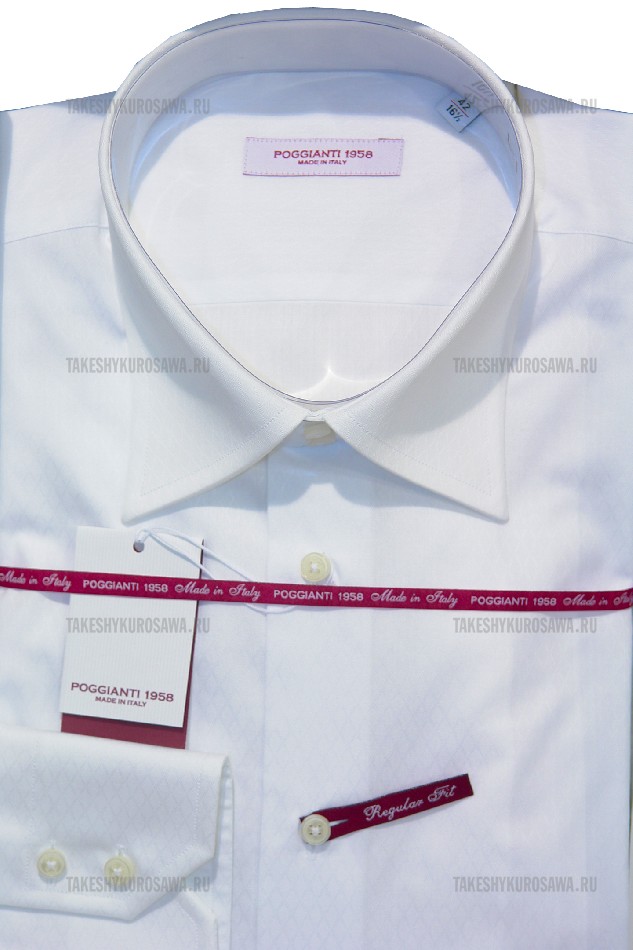 Белая классическая рубашка  Poggianti