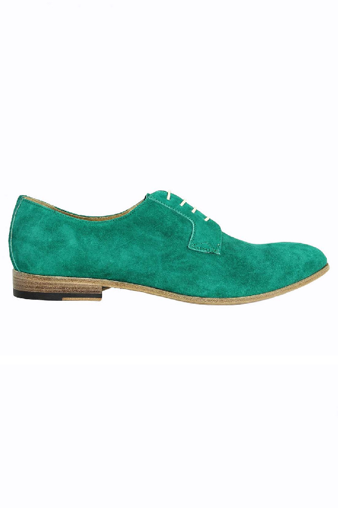 Замшевые зелёные ботинки Raparo