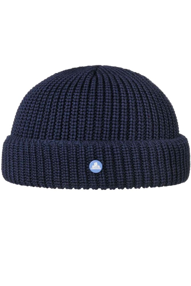 Синяя вязаная шапка Stetson