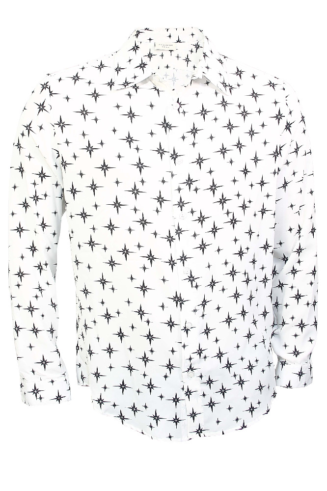 Белая рубашка с принтом Yes London