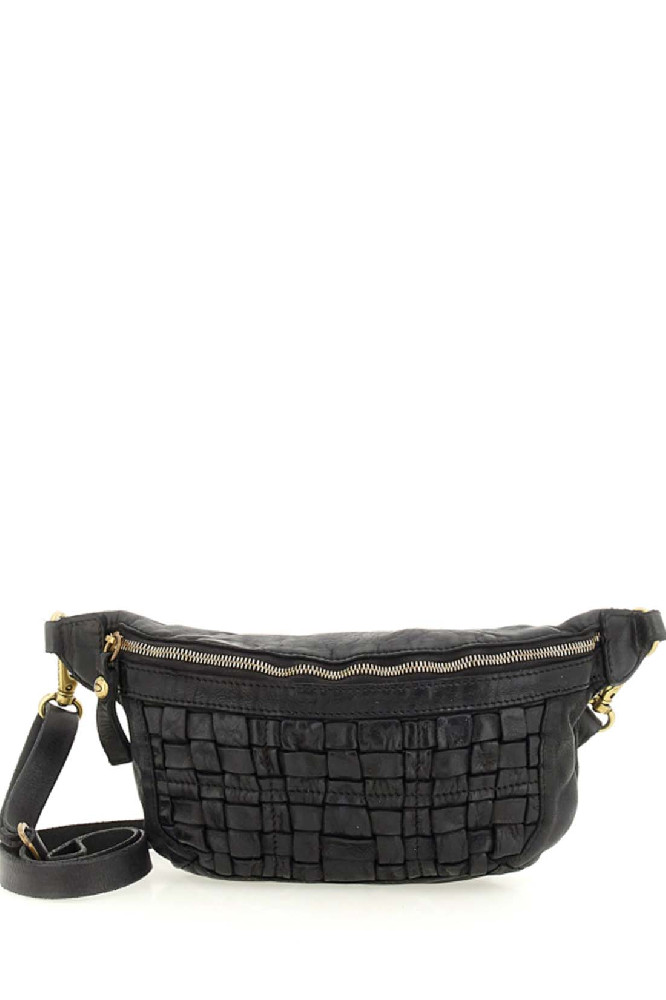 Поясная сумка из плетённой кожи Campomaggi