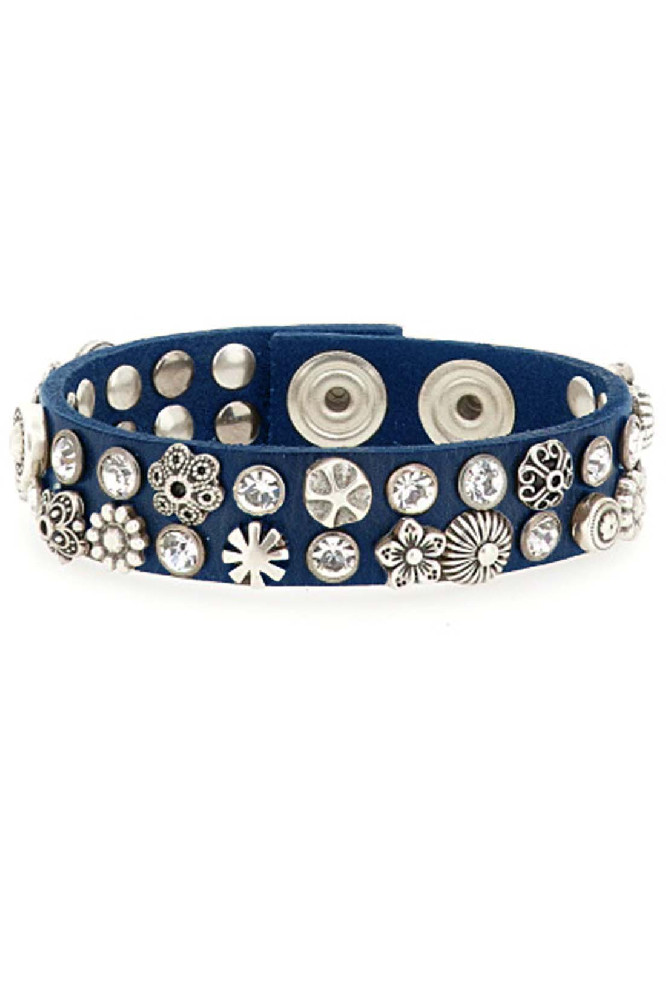 Синий браслет из кожи Campomaggi