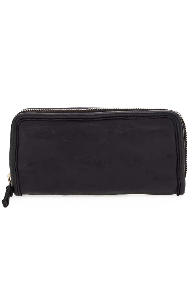Клатч из чёрной кожи Campomaggi
