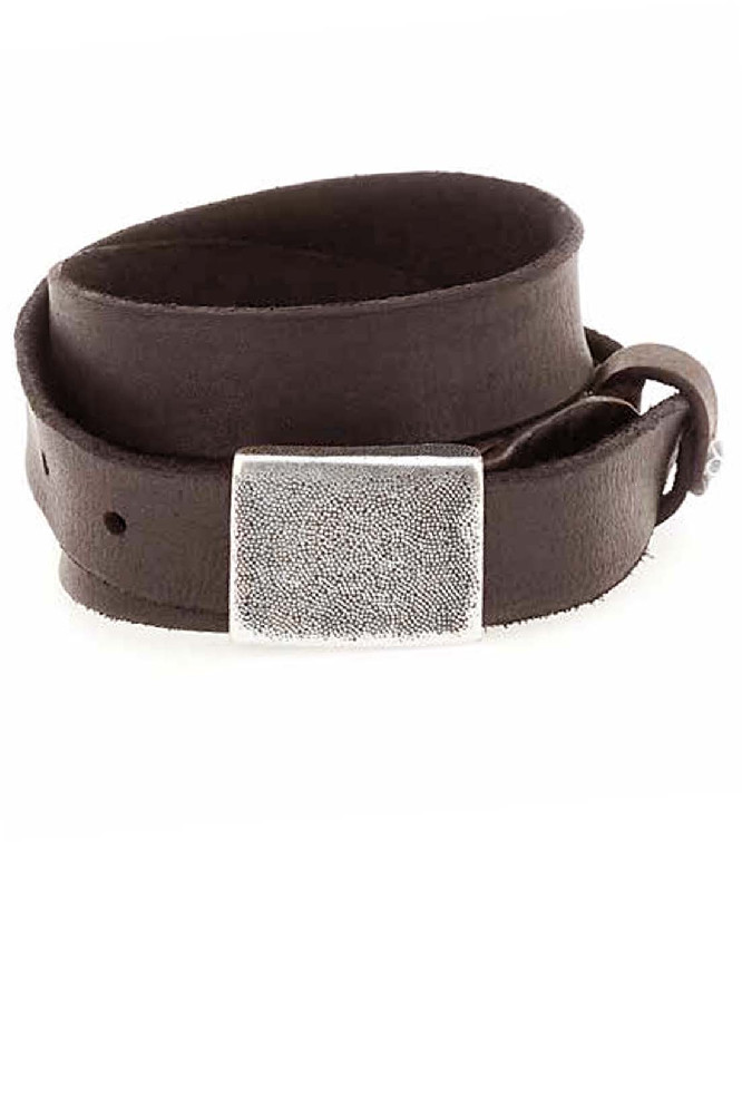 Классический коричневый ремень из кожи Campomaggi