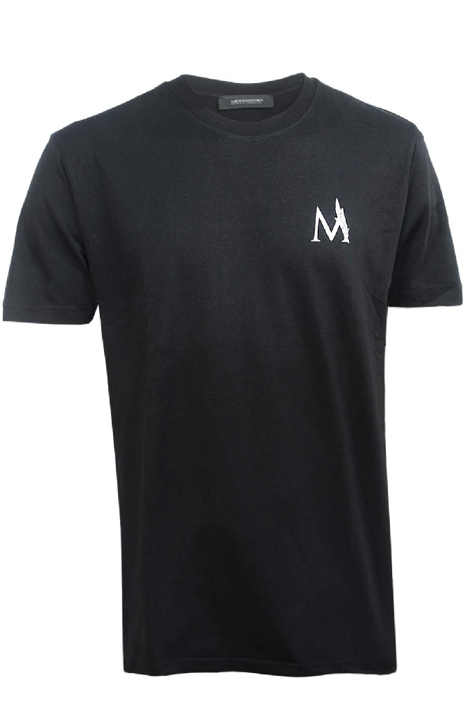 Чёрная однотонная футболка Messagerie