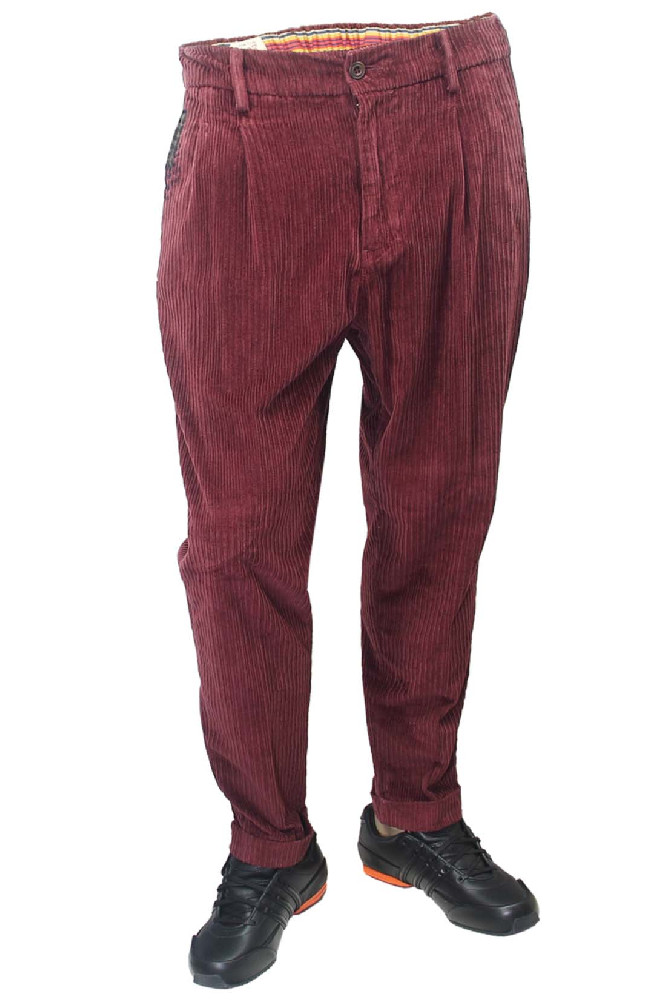 Бордовые вельветовые брюки Bob