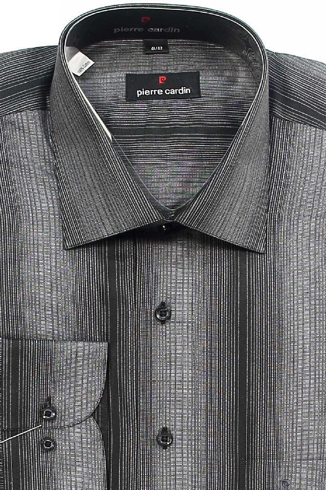 Серая классическая рубашка Pierre Cardin