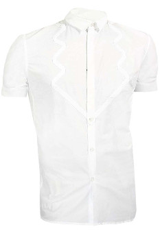 Белая рубашка с коротким рукавом Bikkembergs
