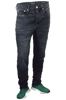 Чёрные зауженные мужские джинсы Purple Brand