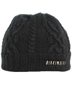 Чёрная вязаная шапка Bikkembergs