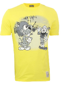 Жёлтая футболка с принтом  Iceberg