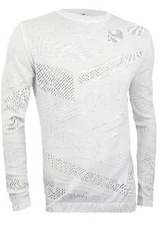 Белый лонгслив Versace