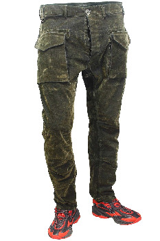 Зелёные джинсы с флоковым покрытием Messagerie