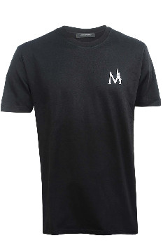 Чёрная однотонная футболка Messagerie